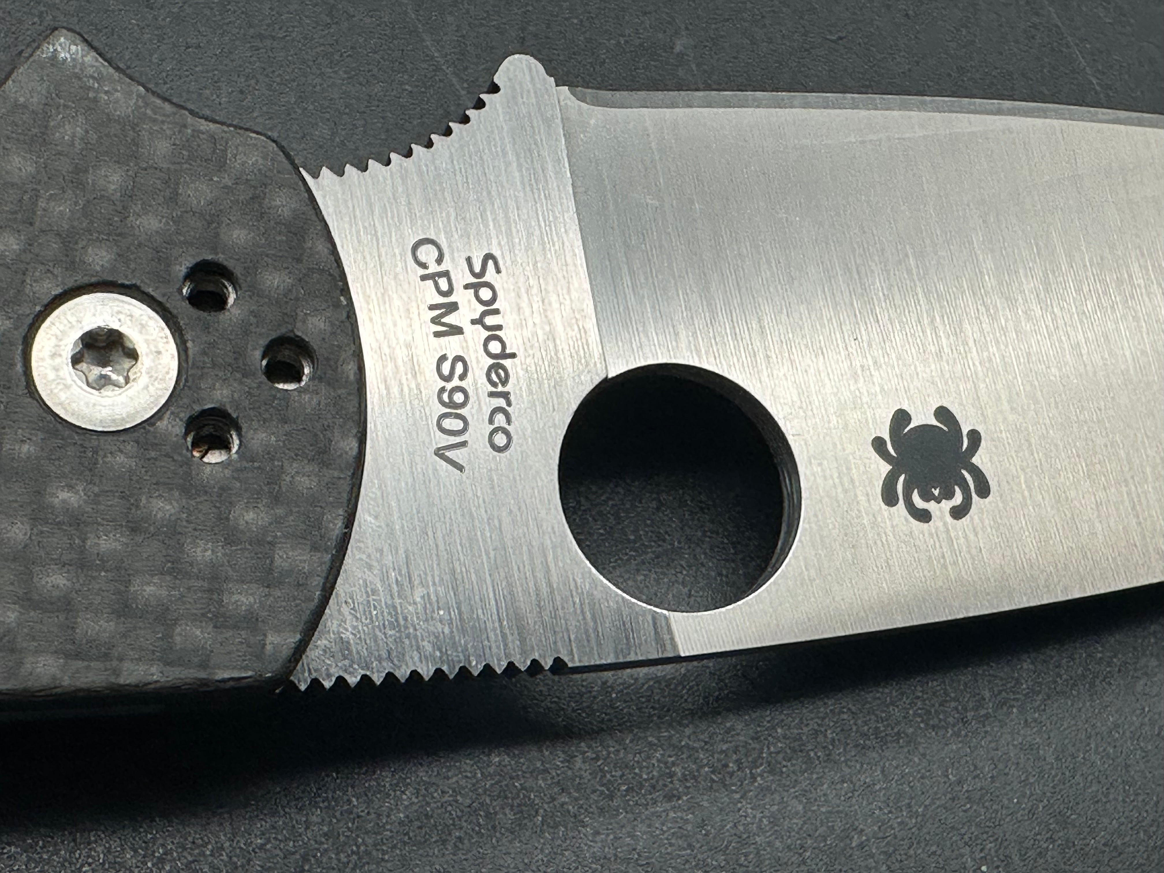 Spyderco Native Chief Lockback Knife - Carbon Fiber Handle, 4.08