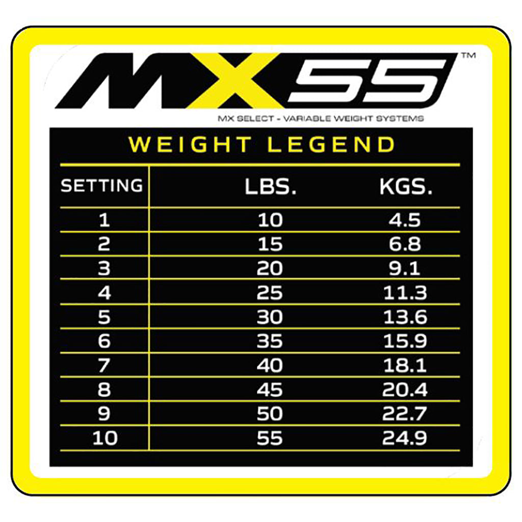 MX Select Adjustable Dumbbells 10-55lbs with Stand - Home Gym Strength Training Equipment for Weight Lifting, Muscle Building & Fitness Workouts