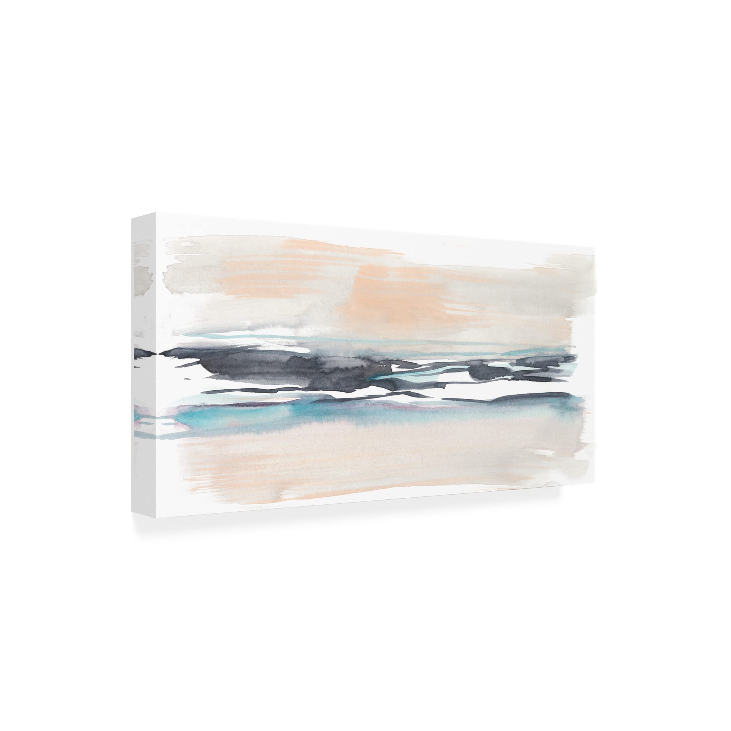 Jennifer Goldberger 'Wending Horizon II' Canvas Wall Art Print - Modern Abstract Landscape Painting for Living Room, Bedroom & Office Decor