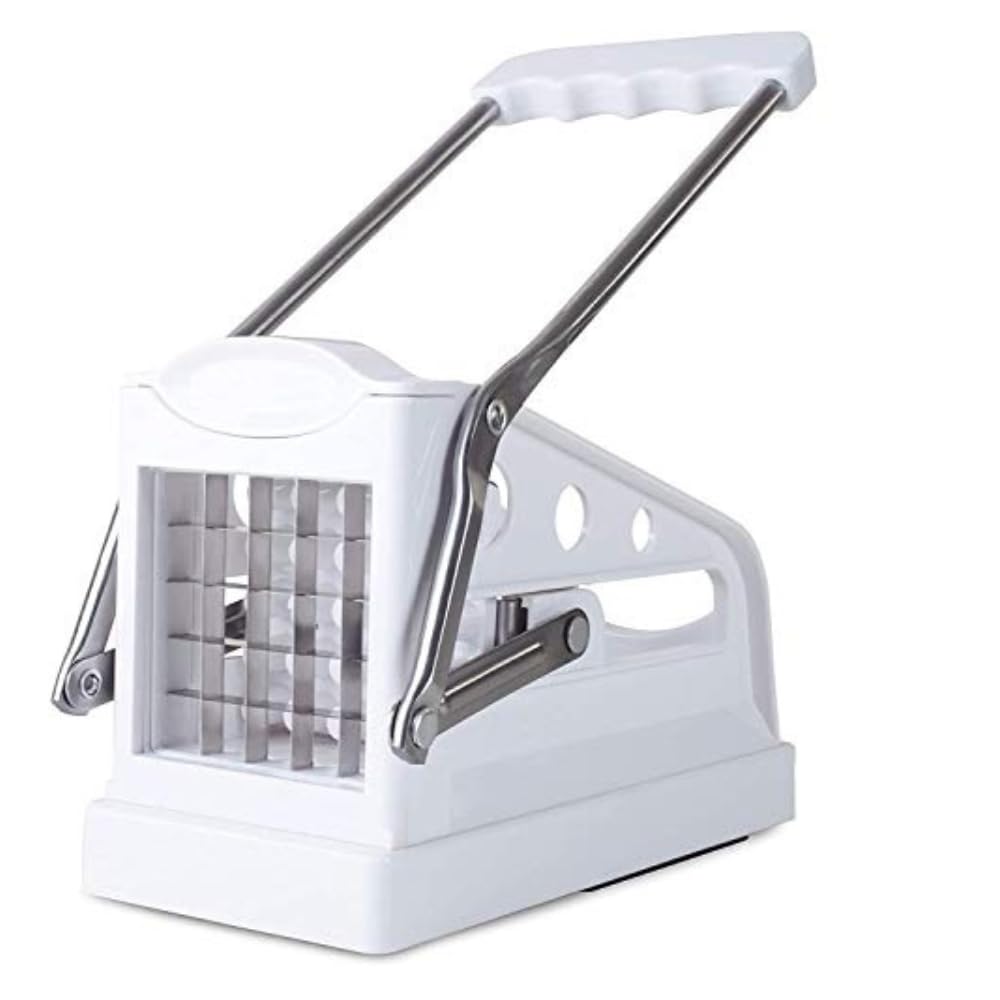 Stainless Steel Potato Chipper & Slicer - ICO Chip Cutter with Ergonomic Handle for Perfect French Fries & Veggie Chips | Ideal for Home Cooking, Restaurants & Food Prep