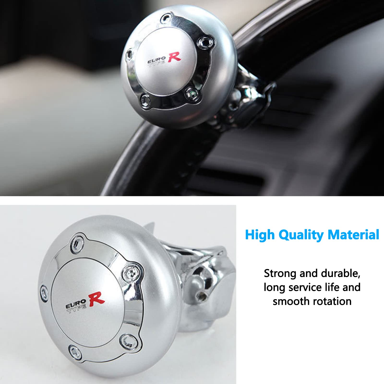 Universal Steering Wheel Spinner Knob - Power Handle for Easy Steering | Car, Truck, Bus & Boat Accessories | Perfect for Disabled Drivers & One-Handed Operation