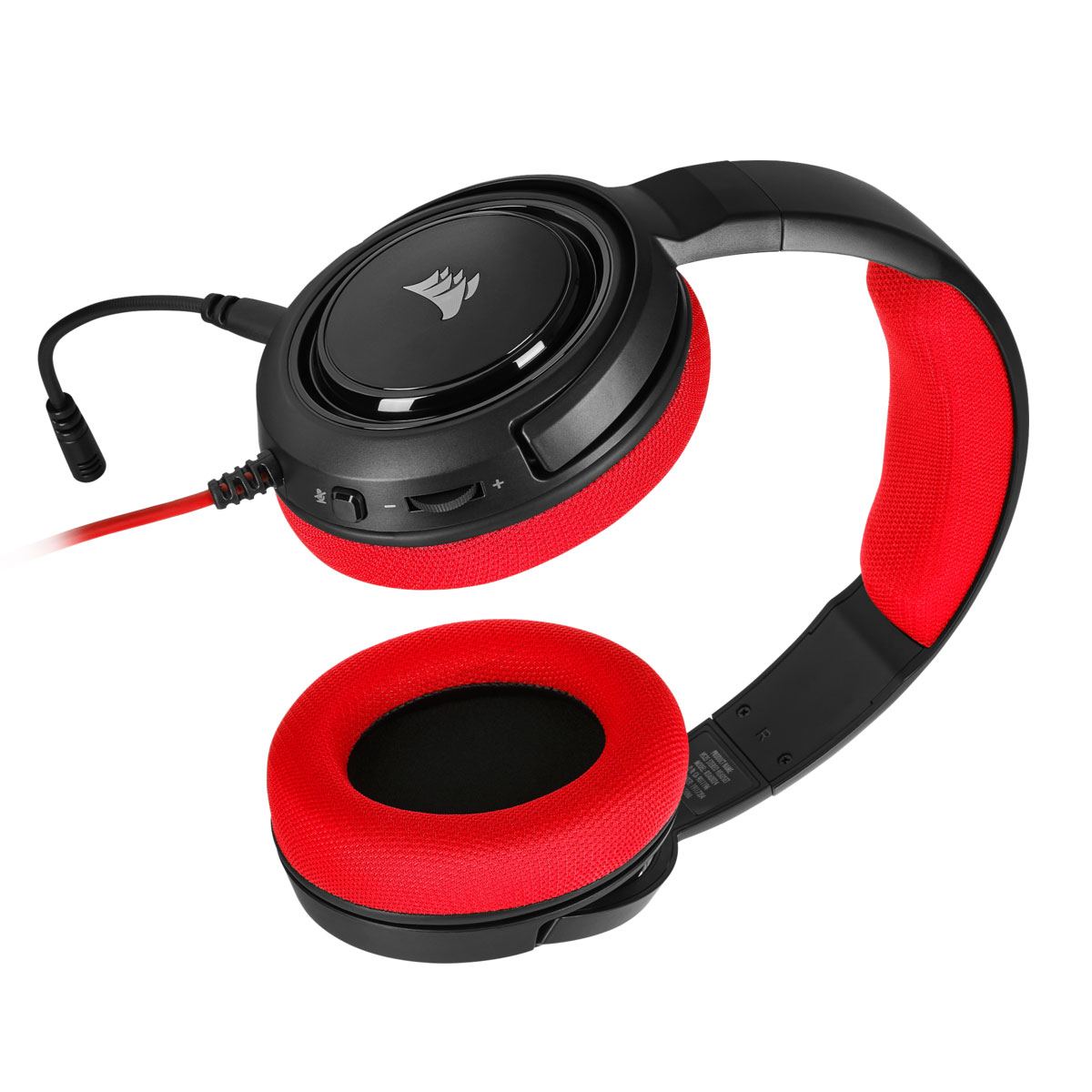 Corsair HS35 Stereo Gaming Headset with Noise Isolation - Red | Comfortable Over-Ear Design for PC, PS4, Xbox & Mobile Gaming | Perfect for FPS, Streaming & Long Gaming Sessions