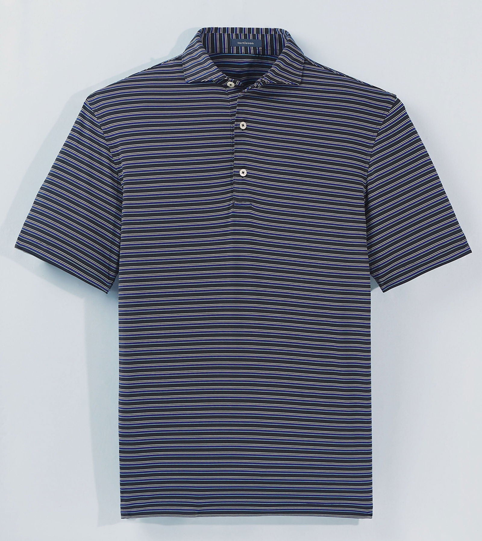 Rory Stripe Performance Polo Shirt for Men - Moisture-Wicking, Breathable & Quick-Dry Golf & Tennis Shirt - Perfect for Sports, Work & Casual Wear