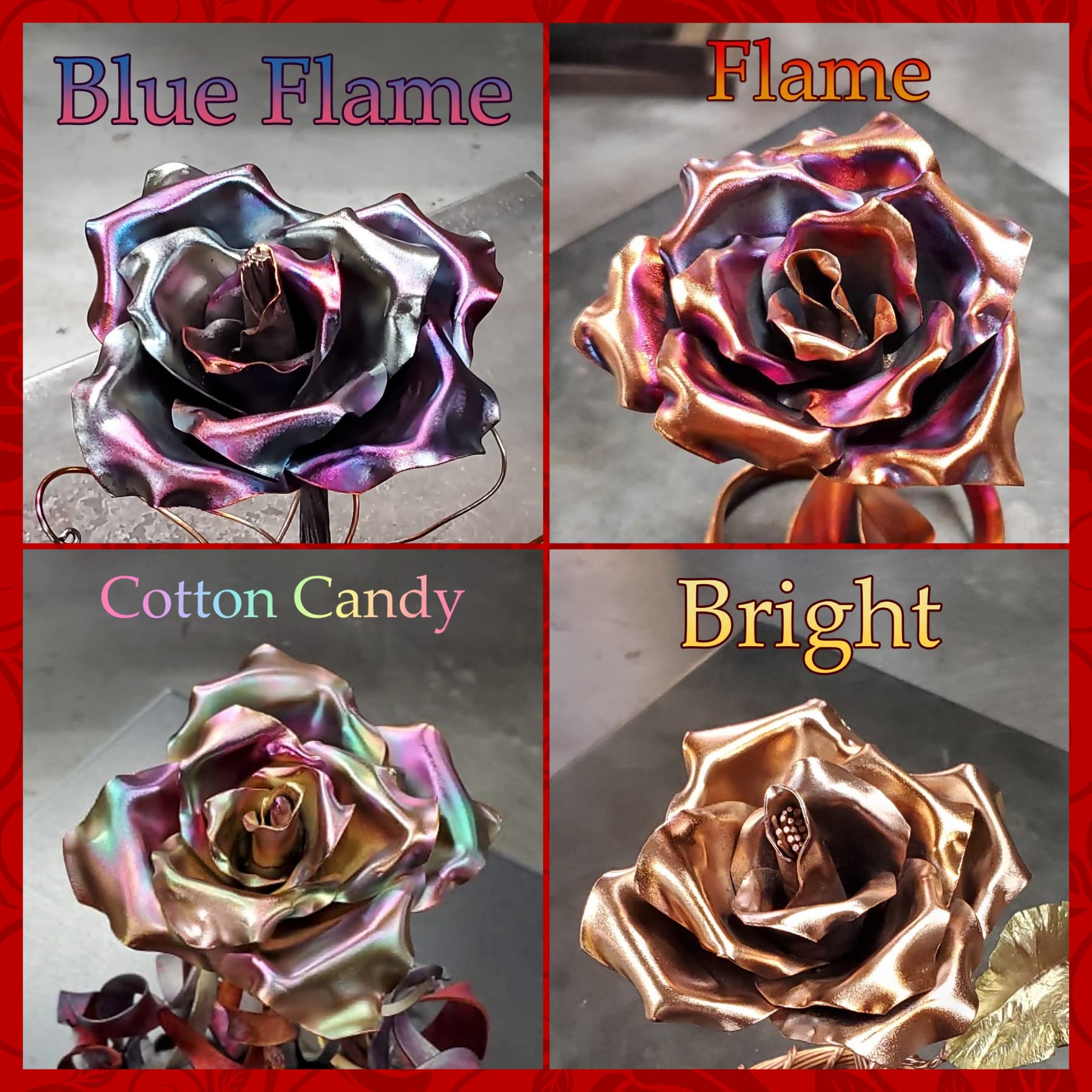 Vintage Copper Rose Memorial #1838 - Valentine's Day, Mother's Day, Christmas, Anniversary & Wedding Gift - Steampunk Industrial Home Decor for Housewarming - Perfect for Romantic Occasions & Vintage-Themed Interiors