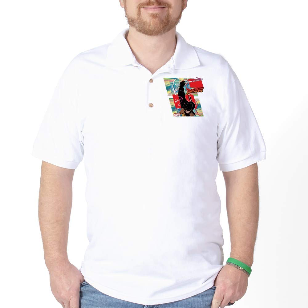 Daredevil Nunchuk Golf Shirt for Men - Stylish Polo Shirt with Unique Design - Perfect for Golfing, Casual Wear & Superhero Fans