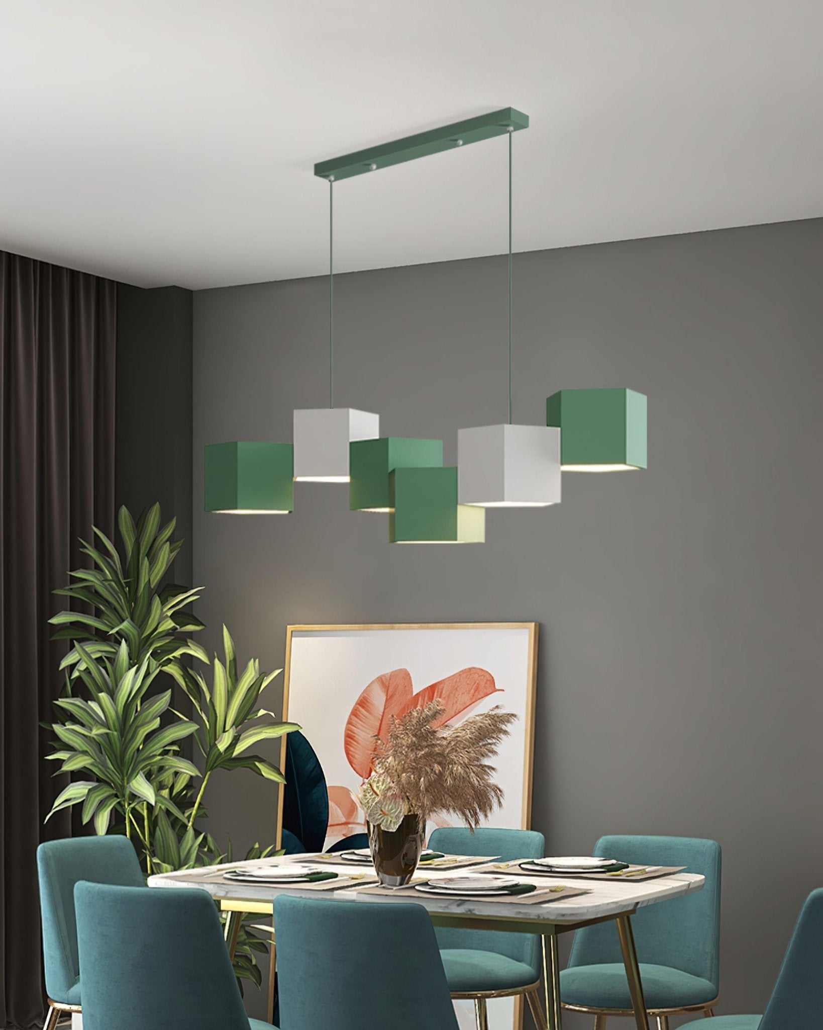Magic Cube Pendant Lamp - Modern LED Hanging Light for Living Room, Bedroom & Kitchen | Dimmable Decorative Lighting for Home & Office