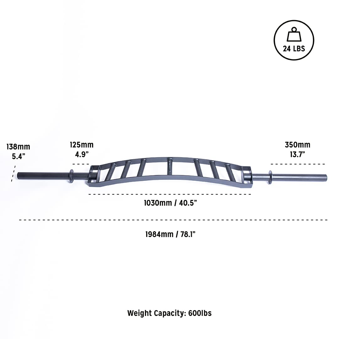 Bells of Steel Arch Nemesis Swiss Bar - Premium Multi-Grip Cambered Bench Press Bar for Strength Training | Tricep Workouts & Cable Attachments | Ideal for Home Gym & CrossFit Training