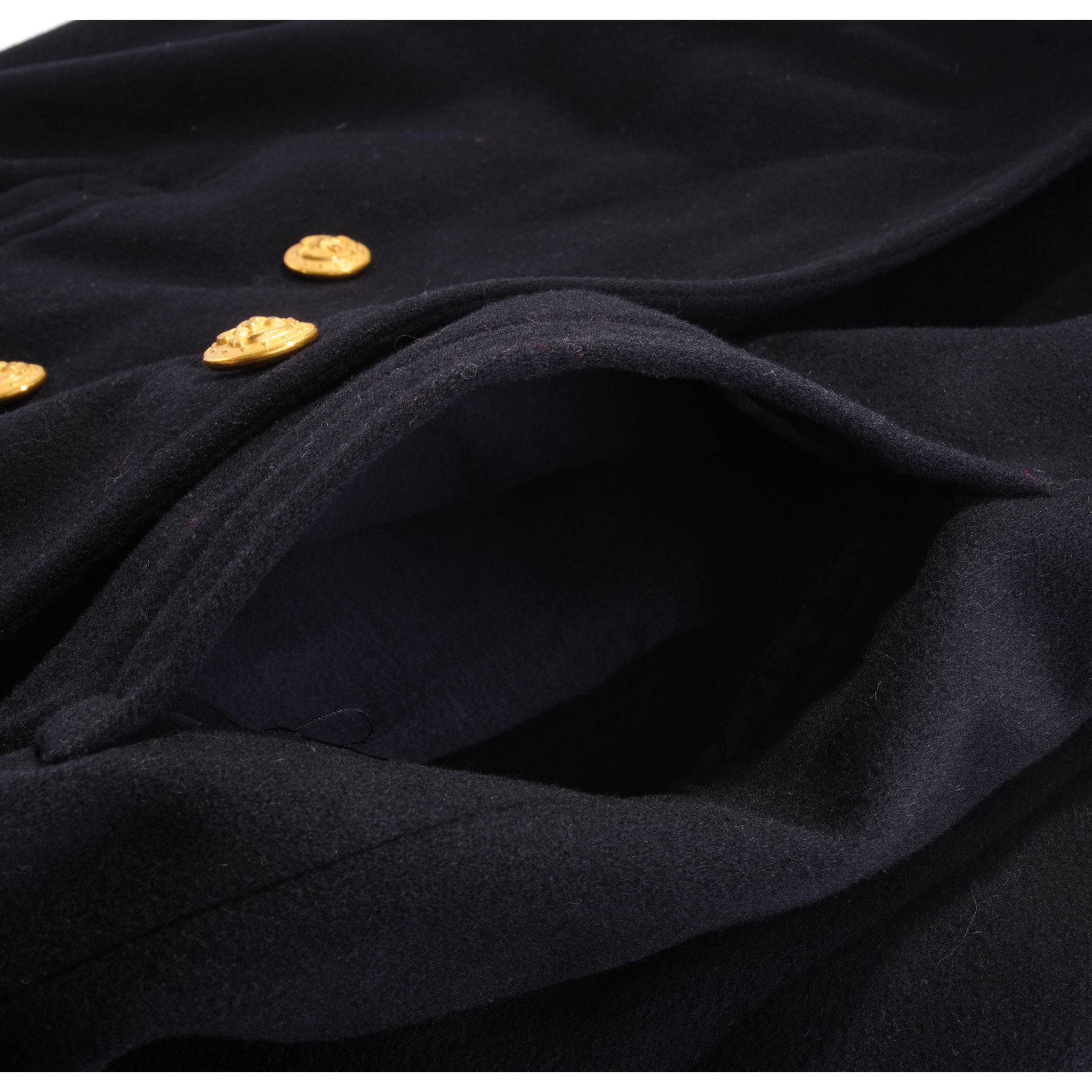 Vintage US Navy Peacoat Bridgecoat - US Naval Academy 1960s Small Long - Classic Military Outerwear for Winter & Formal Events