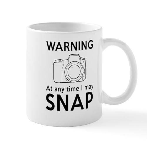 White - Warning May Snap Photographer Mugs