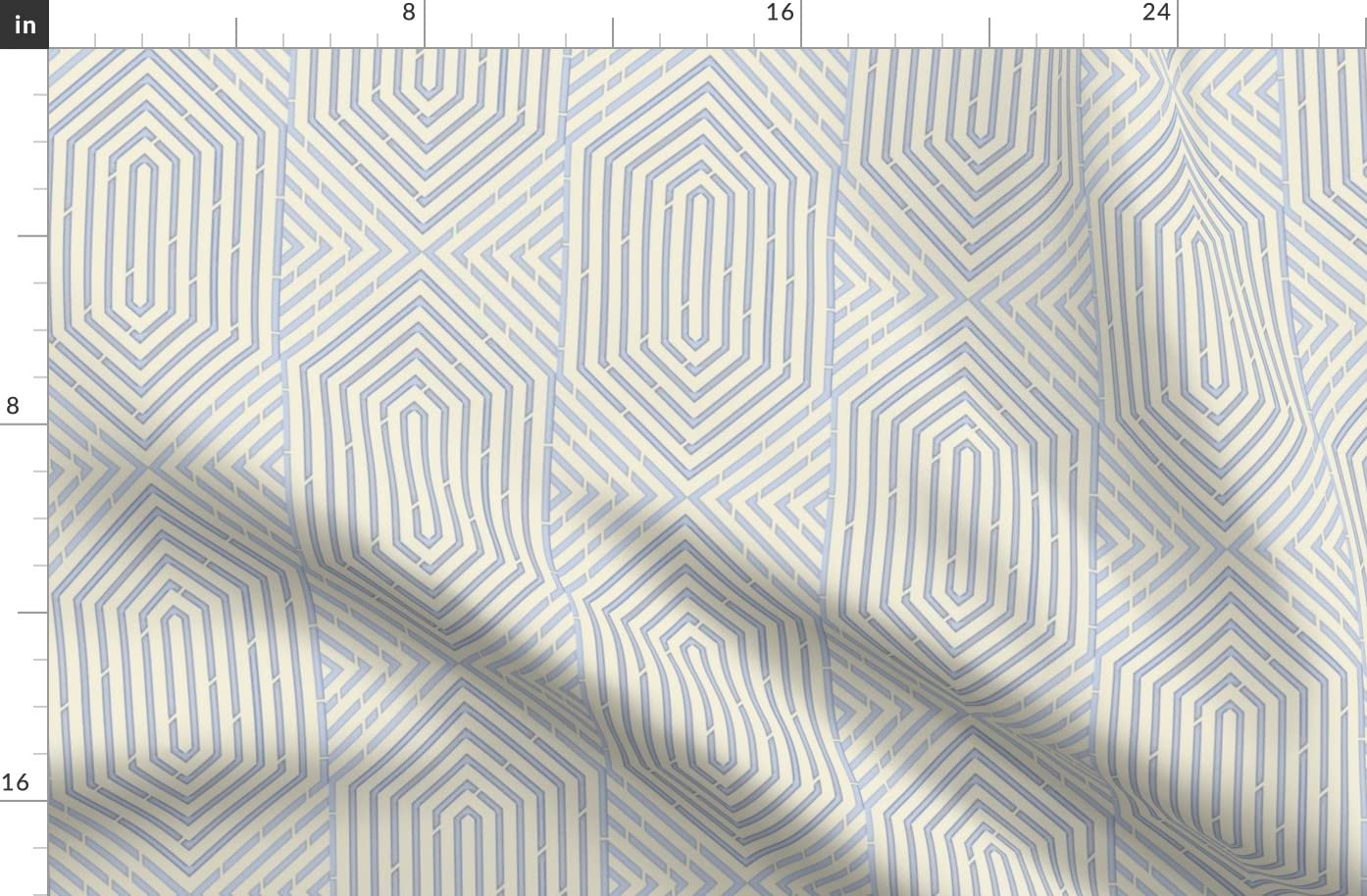 Geometric Periwinkle Blue Printed Fleece Fabric Fat Quarter - Soft & Cozy for Sewing Blankets, Loungewear, DIY No-Sew Projects - Perfect for Baby Blankets, Home Decor & Crafting