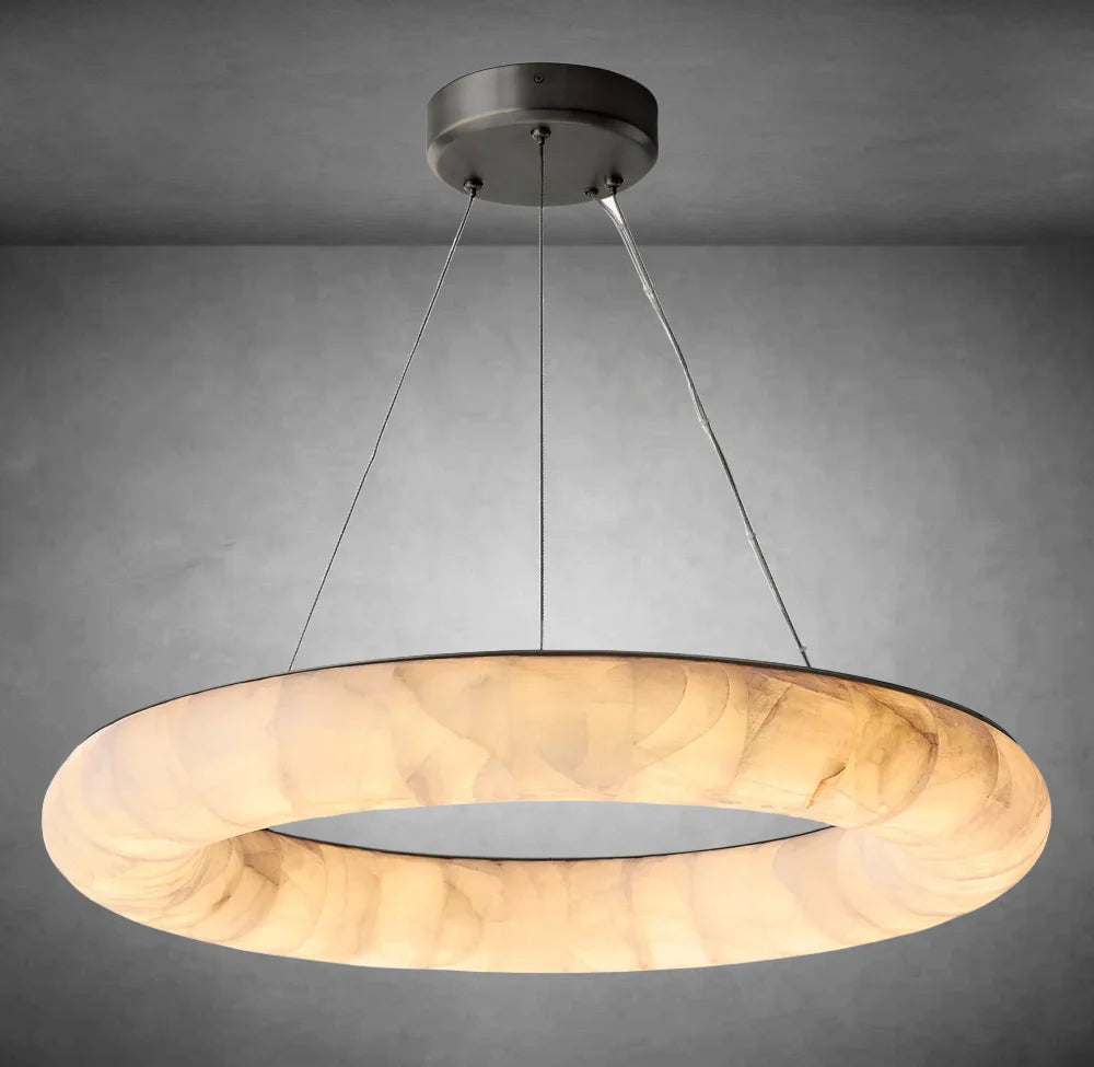 Maurice Lisse Round Crystal Chandelier - Modern Elegant Ceiling Light Fixture for Dining Room, Bedroom & Living Room Decor