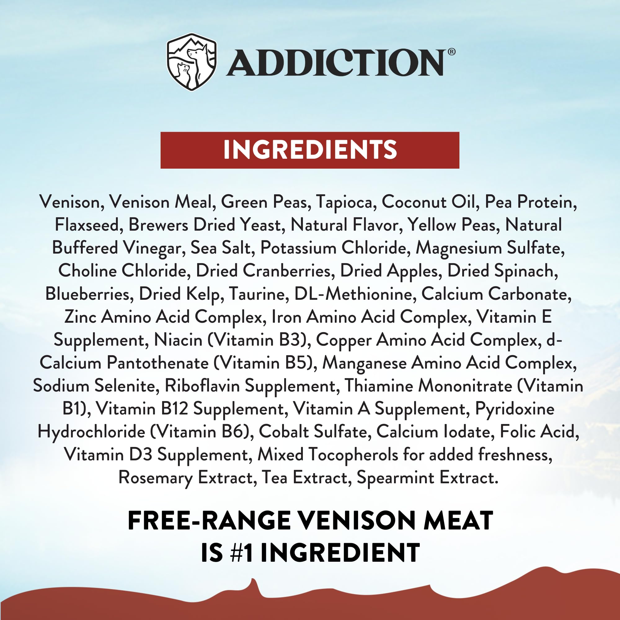 Addiction Viva La Venison Premium Grain-Free Dry Dog Food - Single Protein & Novel Meat with Probiotics - No Chicken, Beef, or Turkey - Ideal for All Dogs & Puppies 4lb - Supports Digestion & Skin Health - Perfect for Sensitive Stomachs & Allergy Relief - Great for Daily Feeding & Training Treats