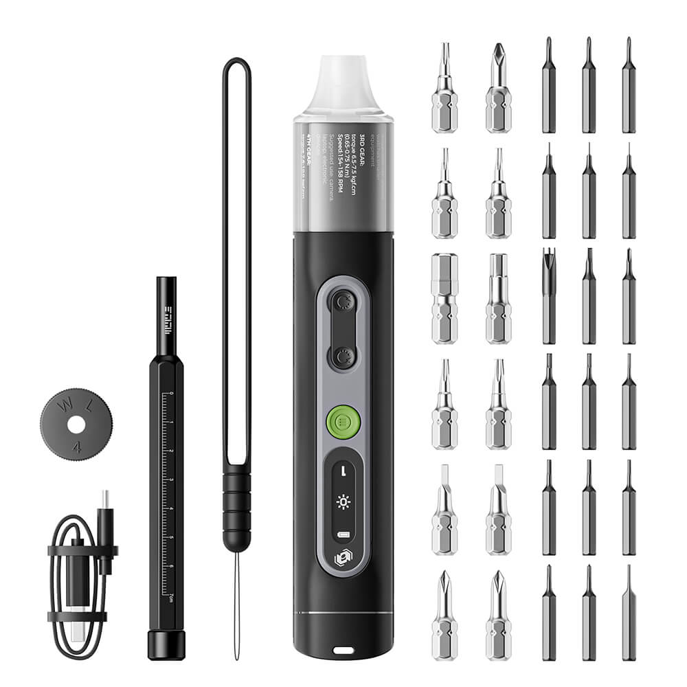 SSIMDER ES01 Electric 35-in-1 Screwdriver Set with Magnetic Bits | Precision Repair Tool Kit for Electronics, Phones, Laptops, Appliances | DIY Home & Office Maintenance