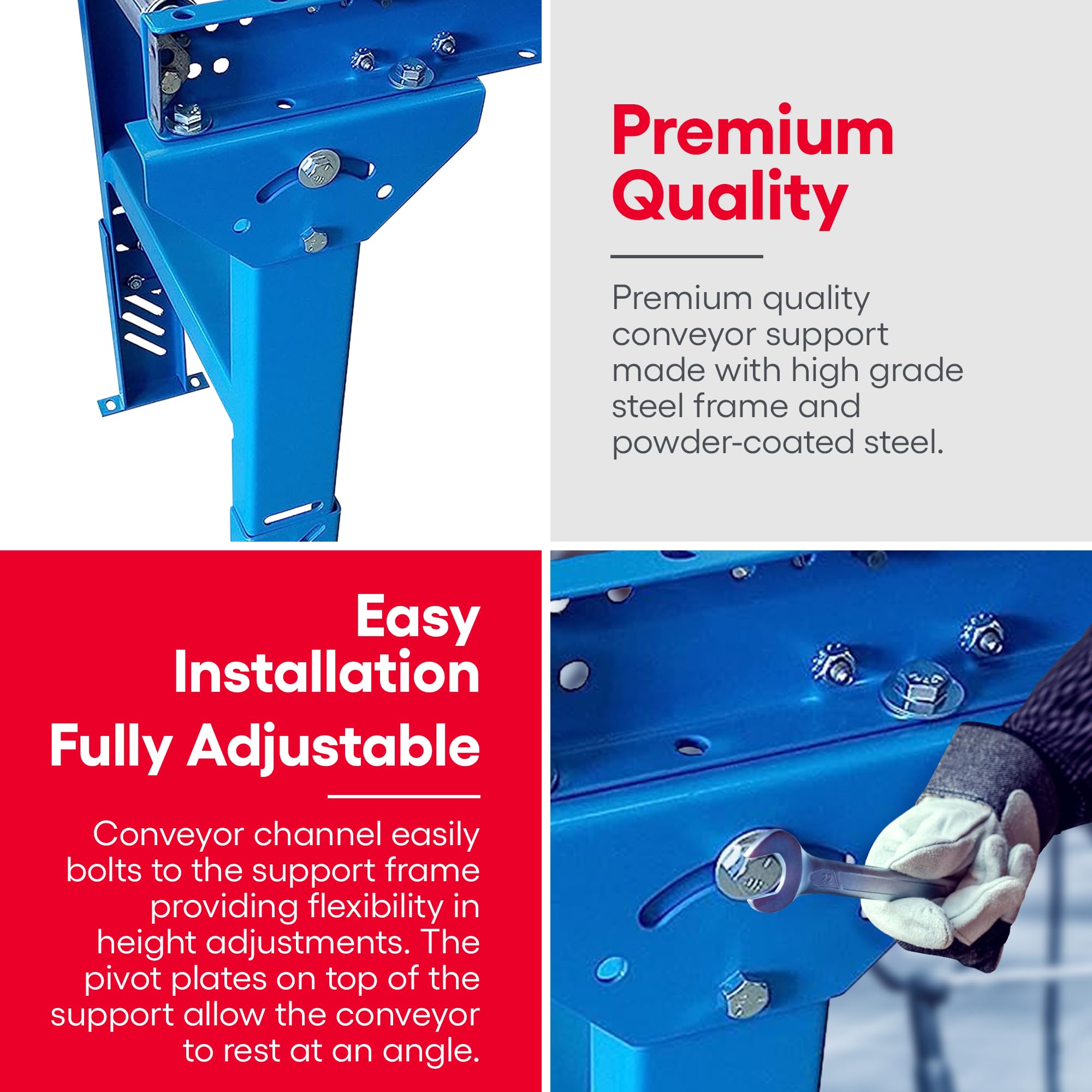 Heavy Duty Adjustable Roller Stand for Woodworking - 18