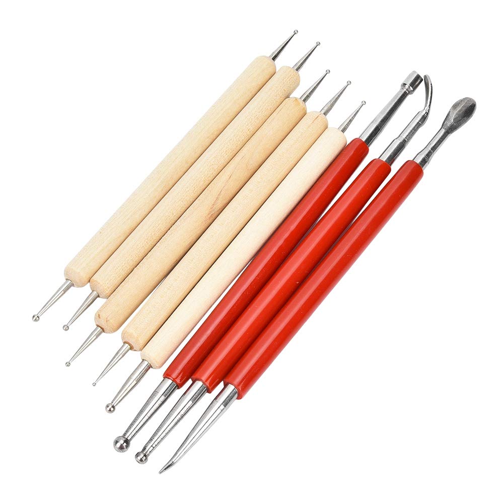 8-Piece Leather Carving Tool Kit - DIY Leather Craft Stylus, Embossing Spoon, Modeling & Point Drill Pen Set for Leatherworking, Perfect for Leather Carving, Stamping & Embossing Projects | Ideal for DIY Leather Crafts, Bookbinding & Leather Repair