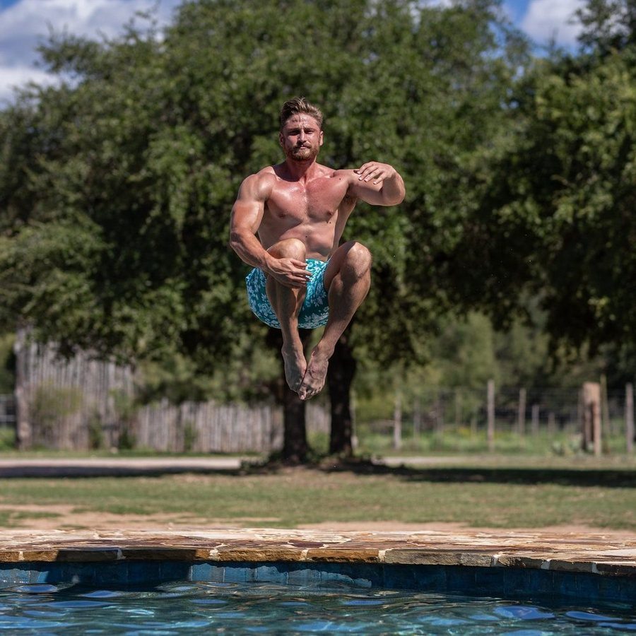 Grunt Trunks Tropical Death Aqua Swim Shorts - Quick Dry, Comfortable & Stylish for Beach, Pool & Summer Vacations