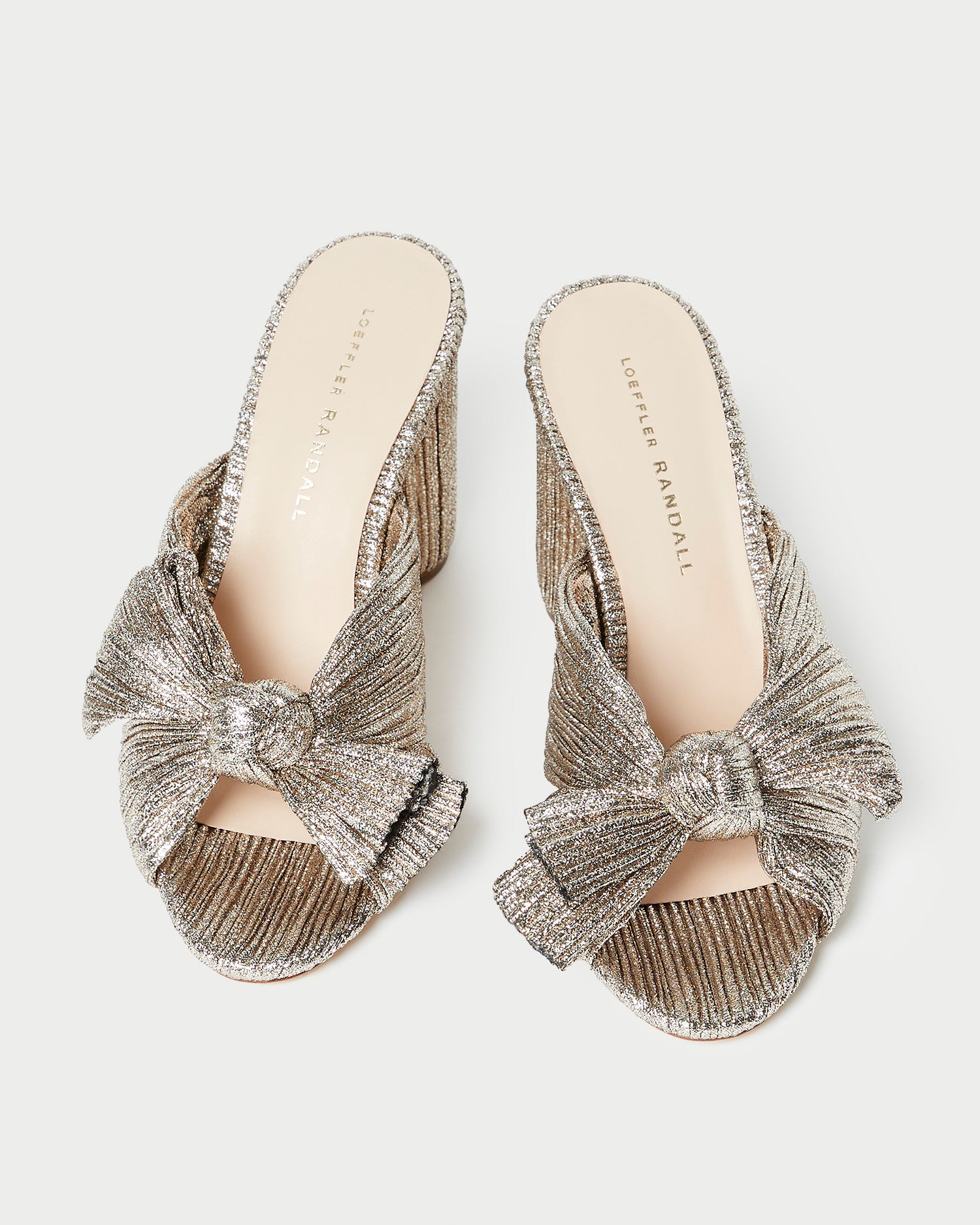 Penny Champagne Pleated Bow Heel - Elegant Women's Dress Shoes for Weddings, Parties & Special Occasions