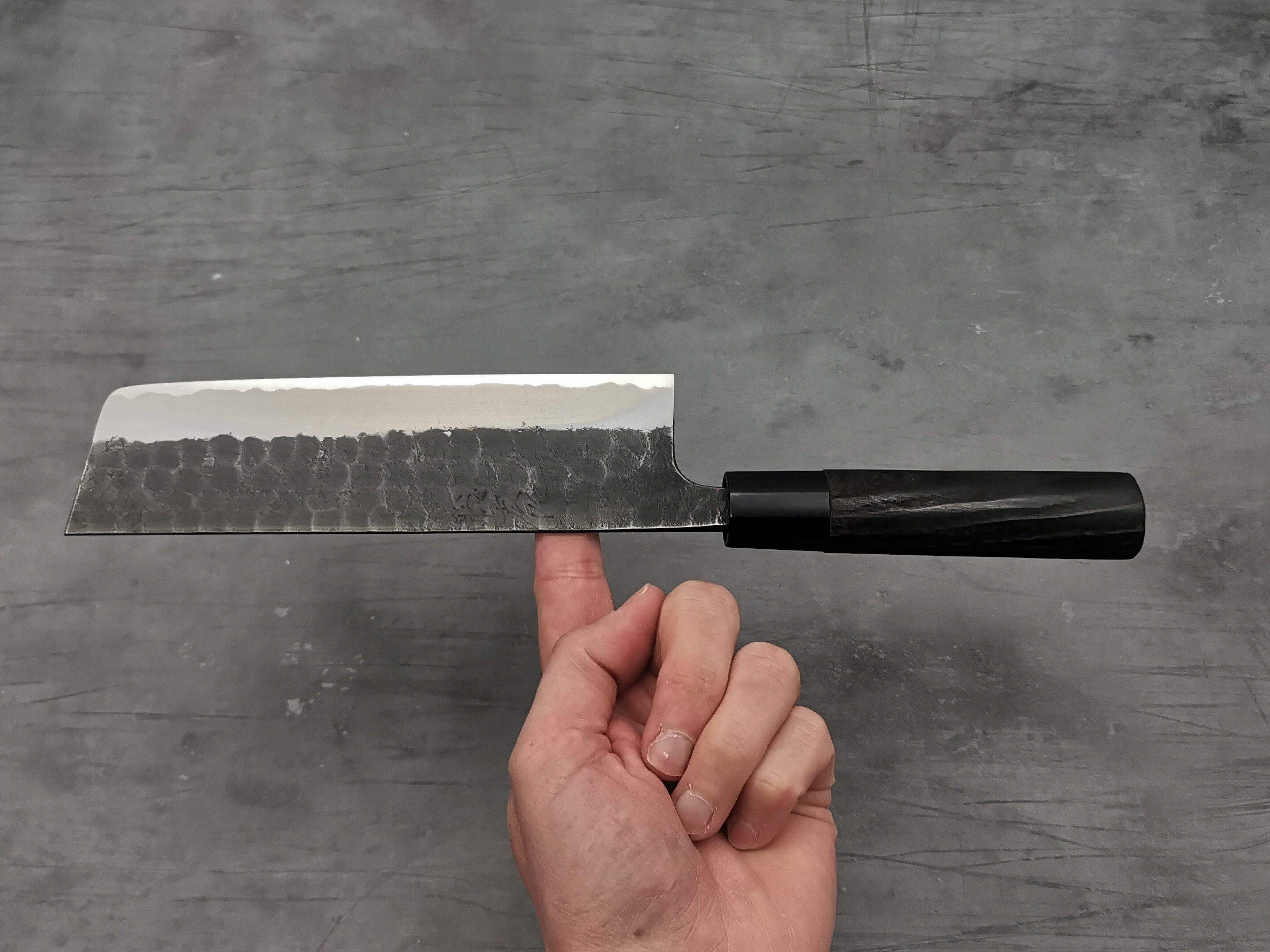 Premium Toshihiro Wakui V2 Tsuchime Nakiri Knife - Handcrafted Japanese Damascus Steel Kitchen Knife for Slicing, Dicing & Chopping Vegetables - Perfect for Home Chefs & Professional Cooks
