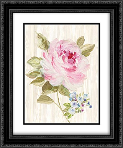 Wild Apple Portfolio 15x17 Inch Black Ornate Framed Double Matted Museum Art Print - Driftwood Garden Wall Decor for Living Room, Bedroom & Office