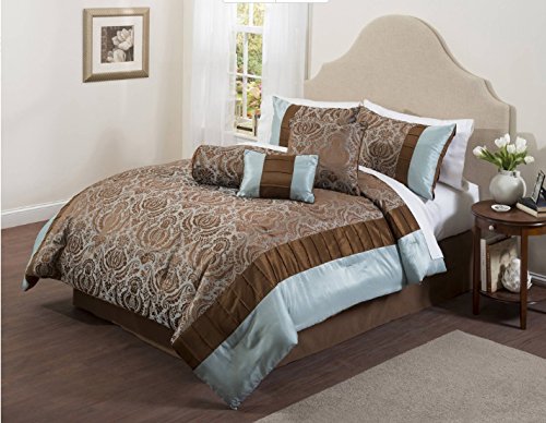 CASA Bolyston 7-Piece Queen Size Comforter Set - Soft Bedding Collection for Cozy Bedroom Decor | Perfect for Master Bedroom, Guest Room & Dorm