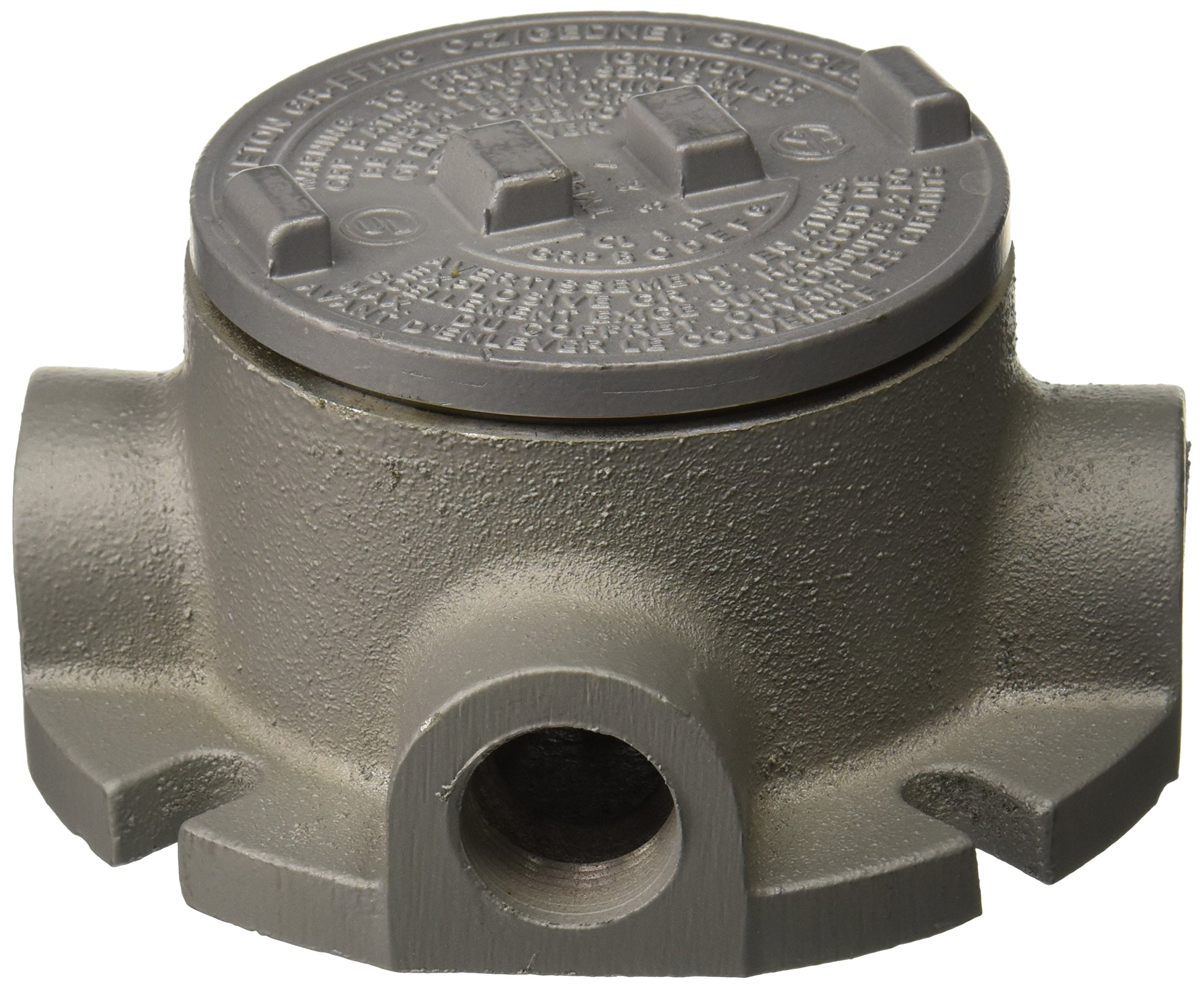 GRFX75A 3/4 Inch Galvanized Rigid Flanged Unilet Type X Conduit Fitting - Ideal for Electrical Wiring in Commercial and Industrial Buildings