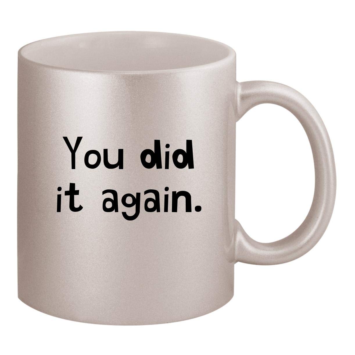 Premium 11oz Silver Ceramic Coffee Mug - Elegant & Durable for Hot & Cold Beverages - Perfect for Home, Office, or Gift Giving