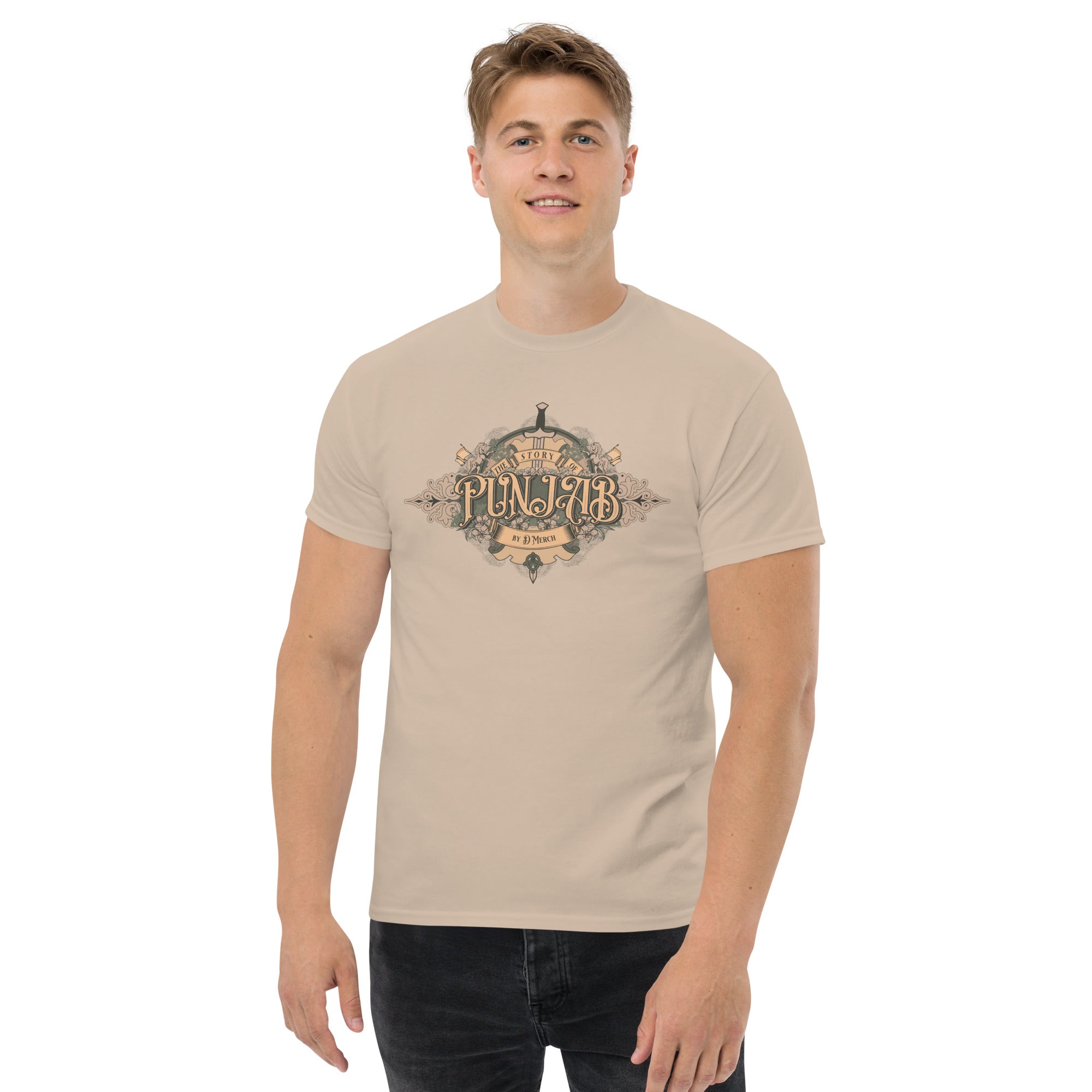 Story of Punjab Men's Classic Cotton T-Shirt | Comfortable Casual Wear for Everyday Outfits | Perfect for Street Style, Weekend Outings & Travel