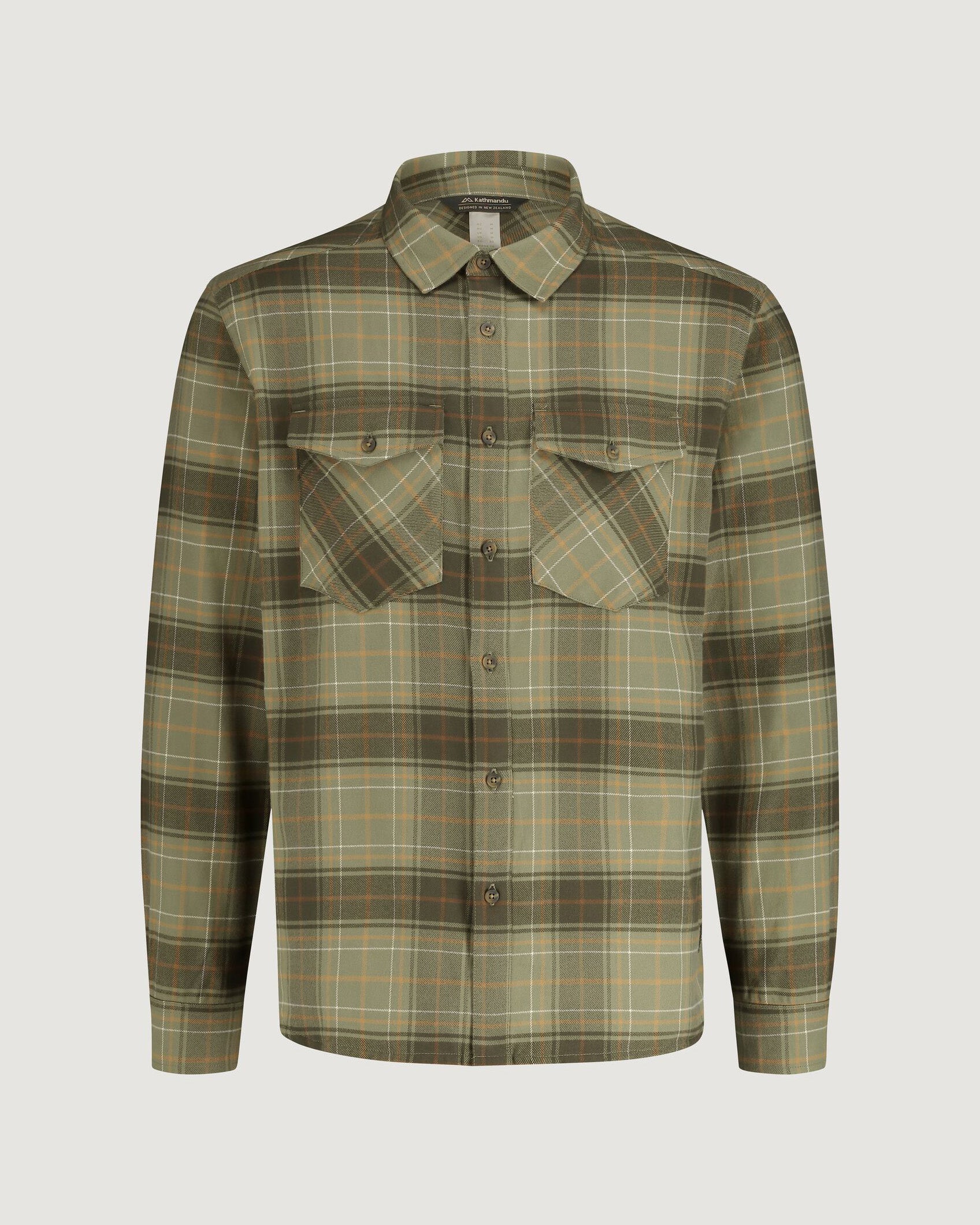 Men's Carrillon HF Long Sleeve Checkered Shirt in Beech/Canvas - Perfect for Casual Wear, Office & Outdoor Activities