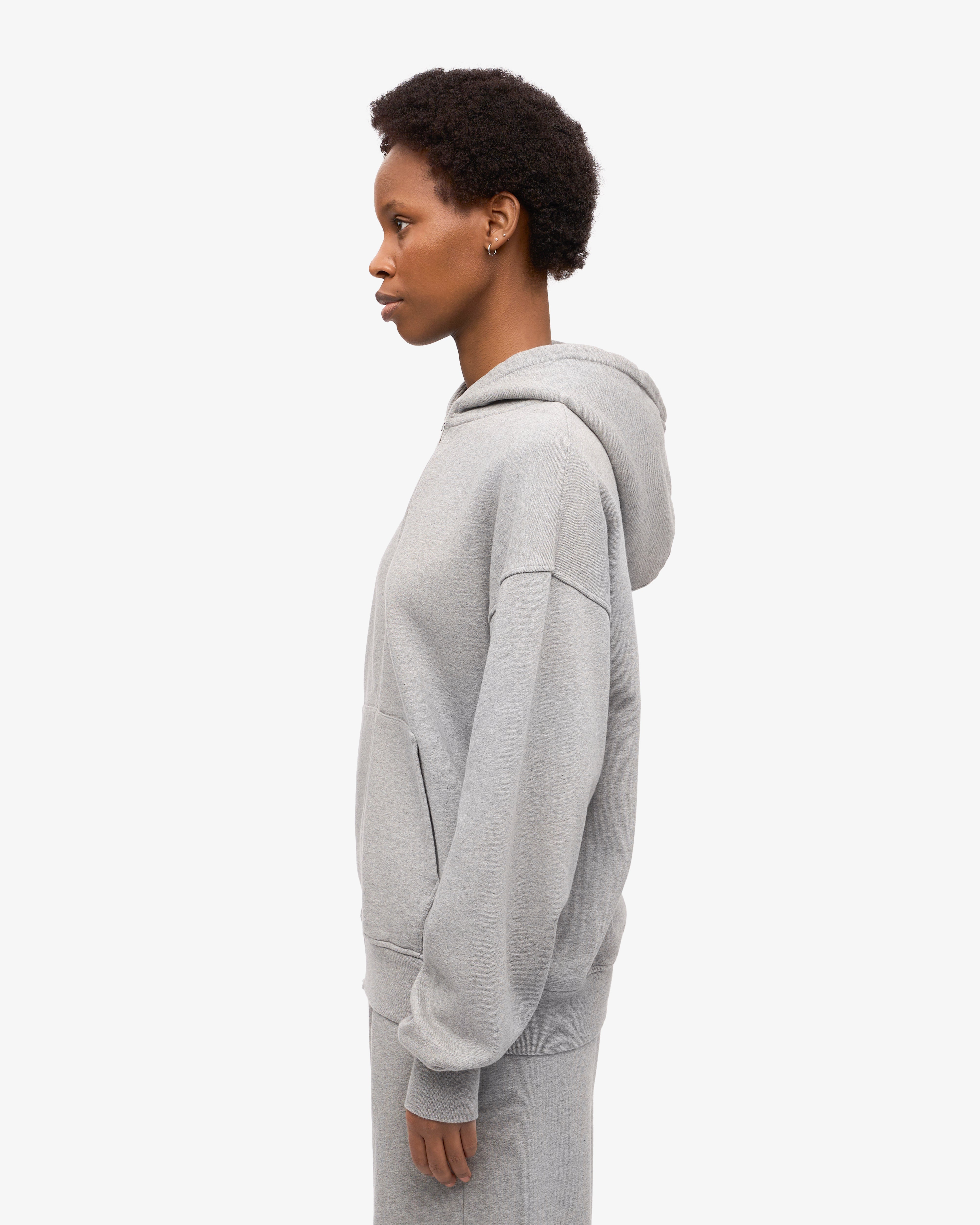 Organic Oversized Zip Hoodie for Women - Soft & Cozy Pullover Sweatshirt in Dusty Olive - Perfect for Casual Wear, Lounge & Outdoor Activities