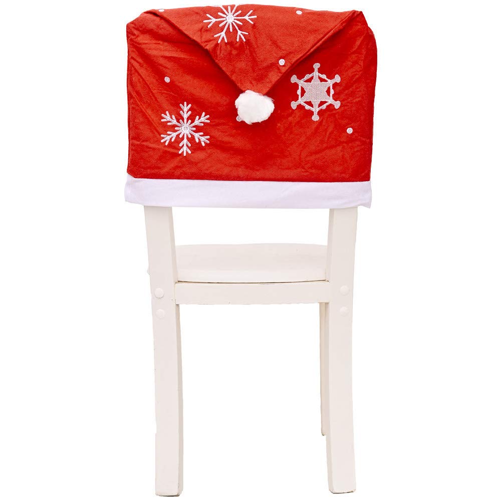 Christmas Chair Covers 2PC - Santa Dining Decor for Home Party