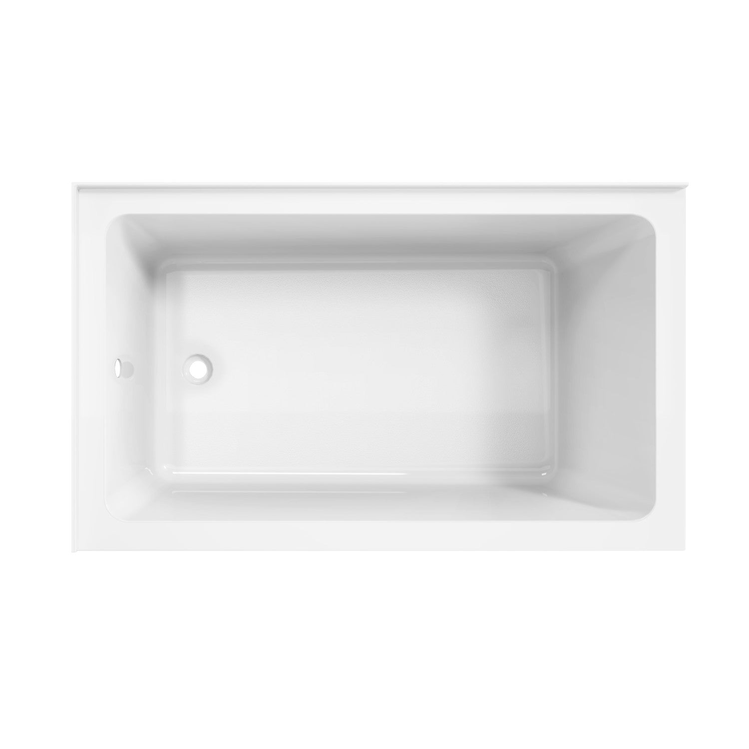 Aqua Eden VTAP6036L22TS 60-Inch Acrylic Rectangular 2-Wall Corner Alcove Bathtub - Left Hand Drain, Glossy White - Perfect for Modern Bathroom Renovations & Spa-Like Retreats