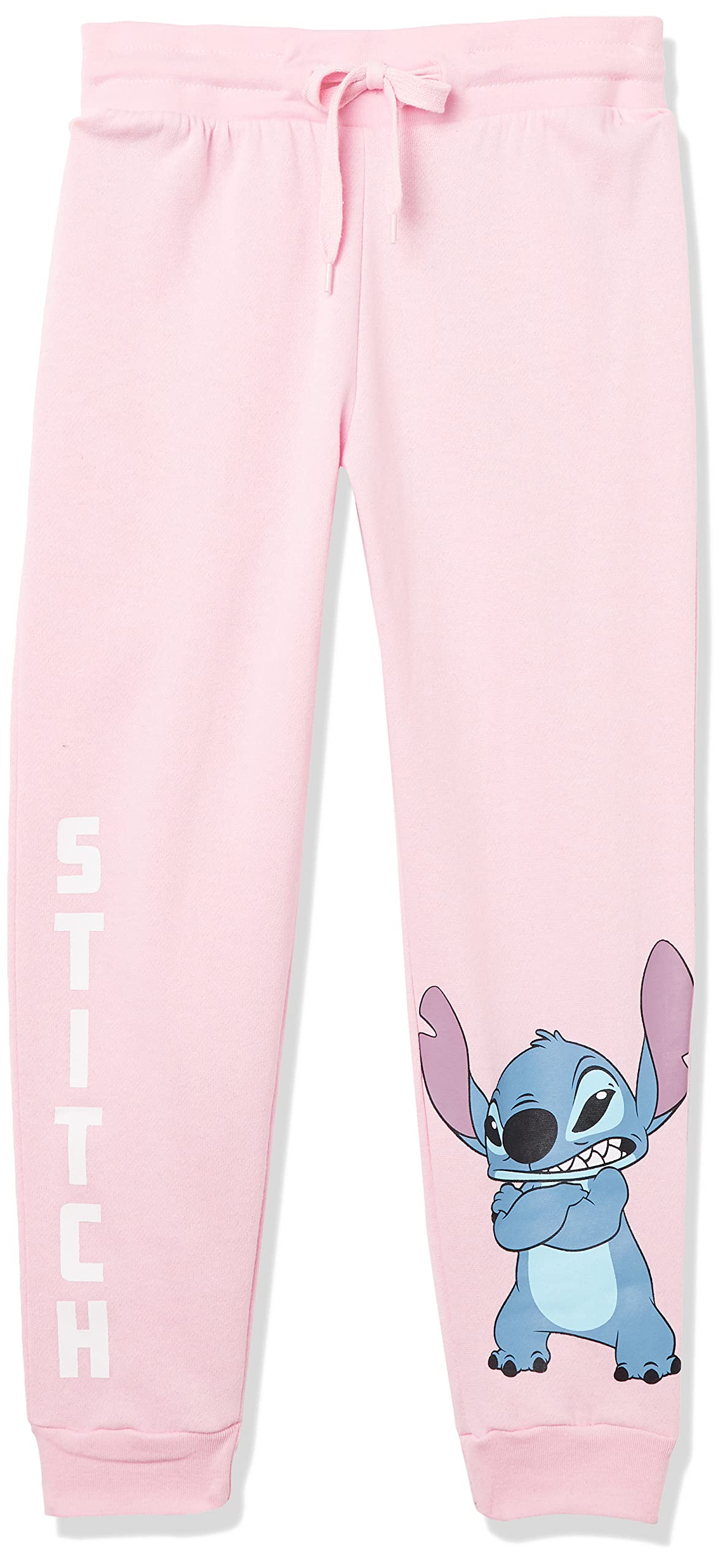 Disney Lilo & Stitch Jogger Sweatpants for Girls - Soft Cotton Lounge Pants Sizes 4-16 - Cute Cartoon Character Pajama Bottoms for Sleepovers, Movie Nights & Casual Wear