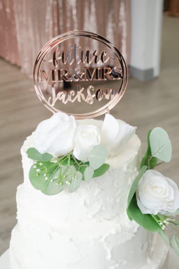 Custom Mr & Mrs Cake Topper - Personalized Wedding Cake Decorations for Engagement, Bridal Shower & Wedding | Perfect for Romantic Celebrations & Anniversary Cakes