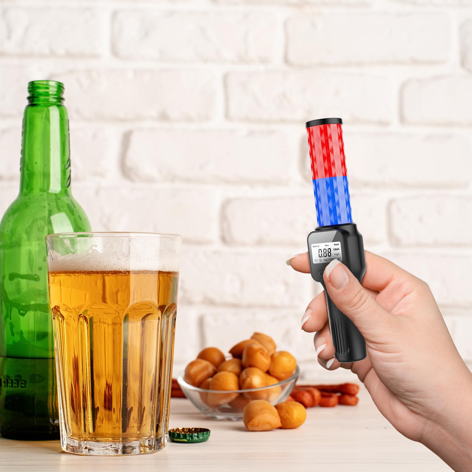 Portable Breathalyzer for Alcohol - Accurate Personal Breath Tester with LCD Display | Alcomate Tester for Home, Car & Workplace Use | Reliable BAC Detection for Safe Driving & Responsible Drinking