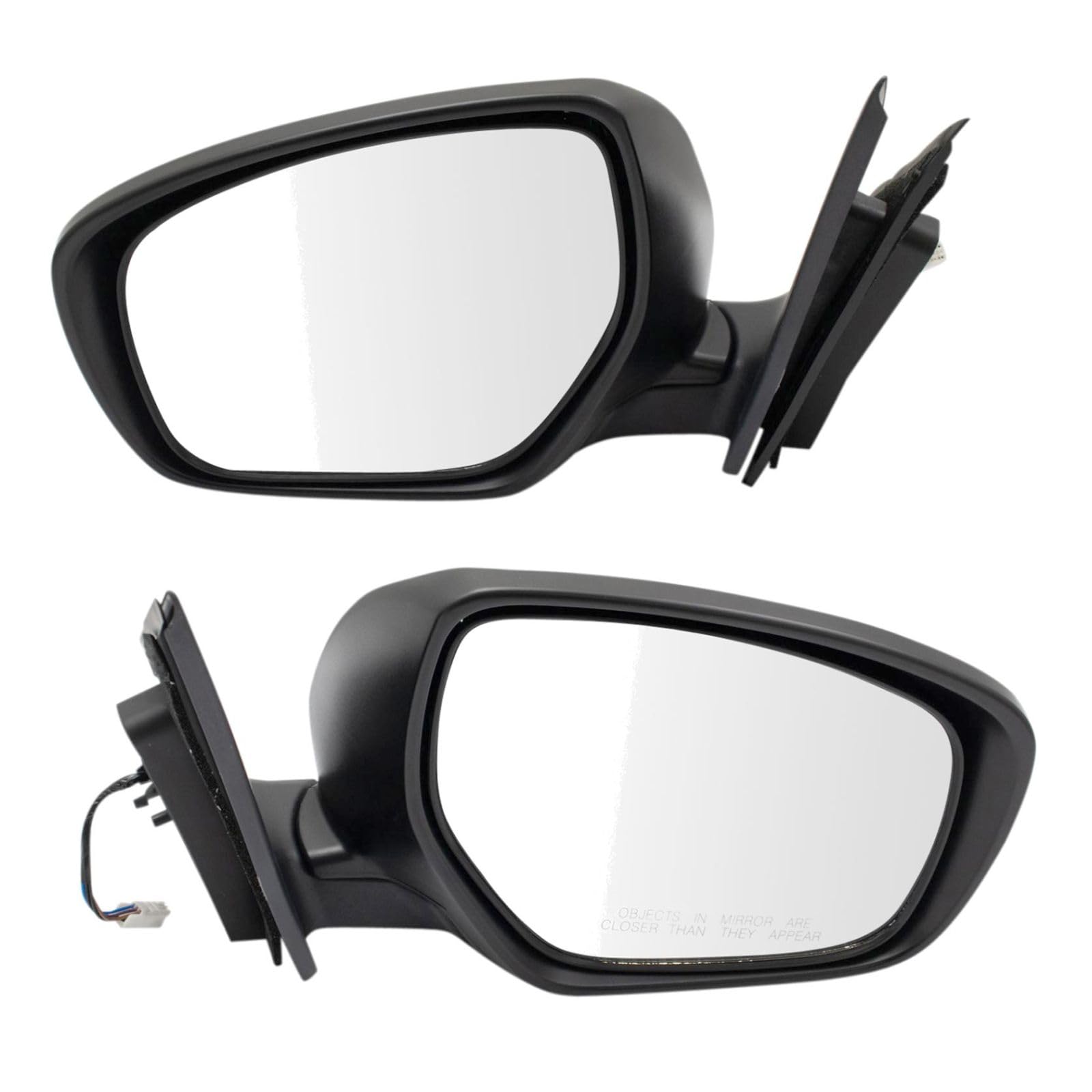 Heated Side Mirror Set for Driver & Passenger - Compatible with 2010-2015 Mazda CX-9 (MA1320169, MA1321169) - No Housing Turn Signal or Blind Spot Indicator - Perfect for Winter Driving & Enhanced Visibility