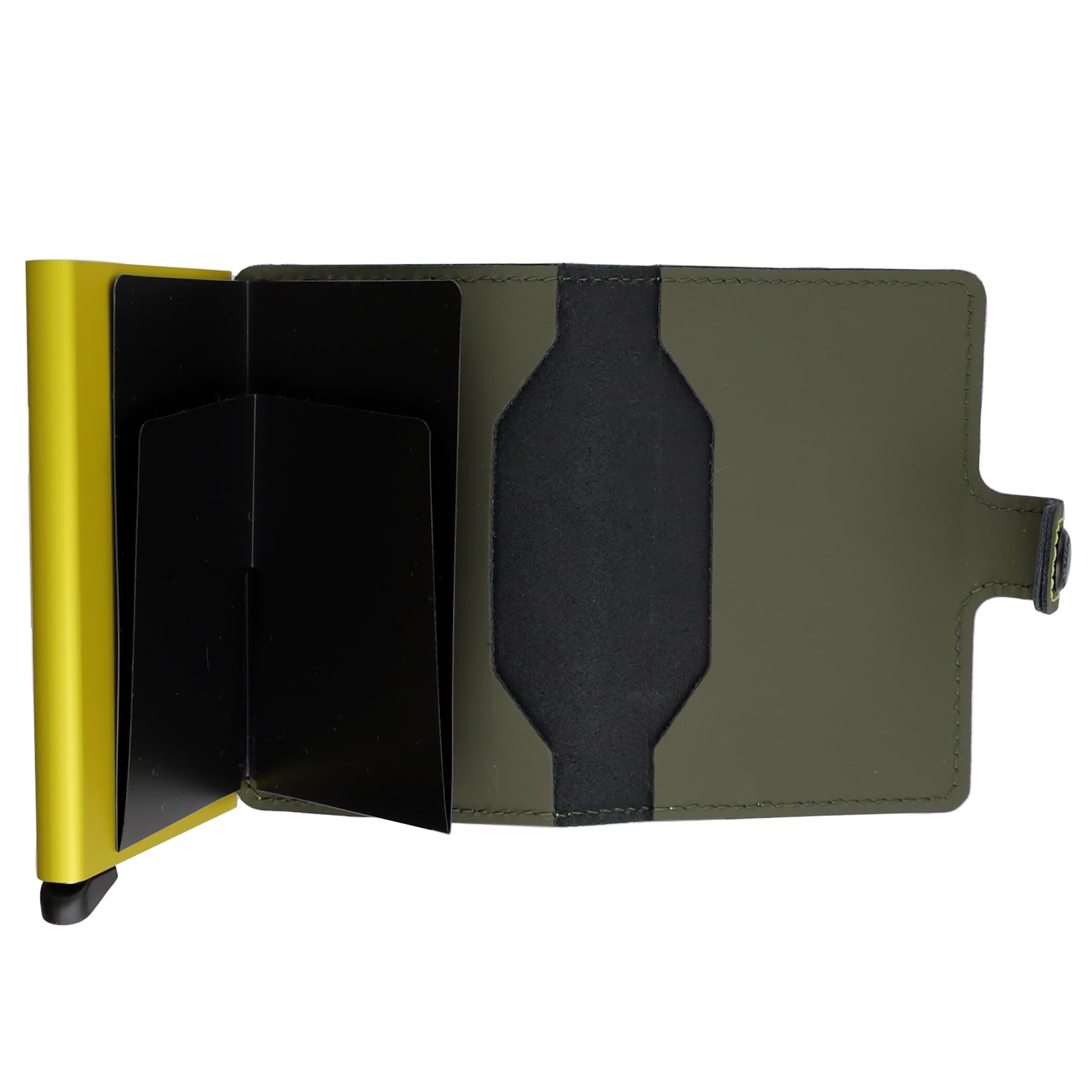 SECRID Mini Wallet for Men & Women - Genuine Matte Leather RFID Blocking Card Holder (Holds 12 Cards) - Lime Green - Perfect for Travel, Business & Everyday Use