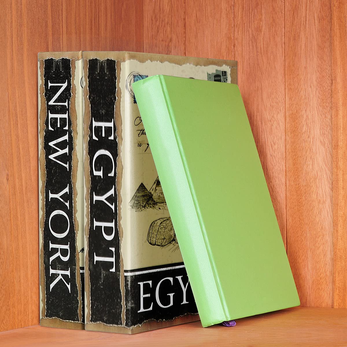 Hidden Book Safe with Key Lock - Secret Diversion Storage Box for Cash, Jewelry & Valuables - 9.5x6.2x2.2 Inch Fake Book Decor - Perfect for Home Security, Travel & Emergency Hideouts (Egyptian Design)