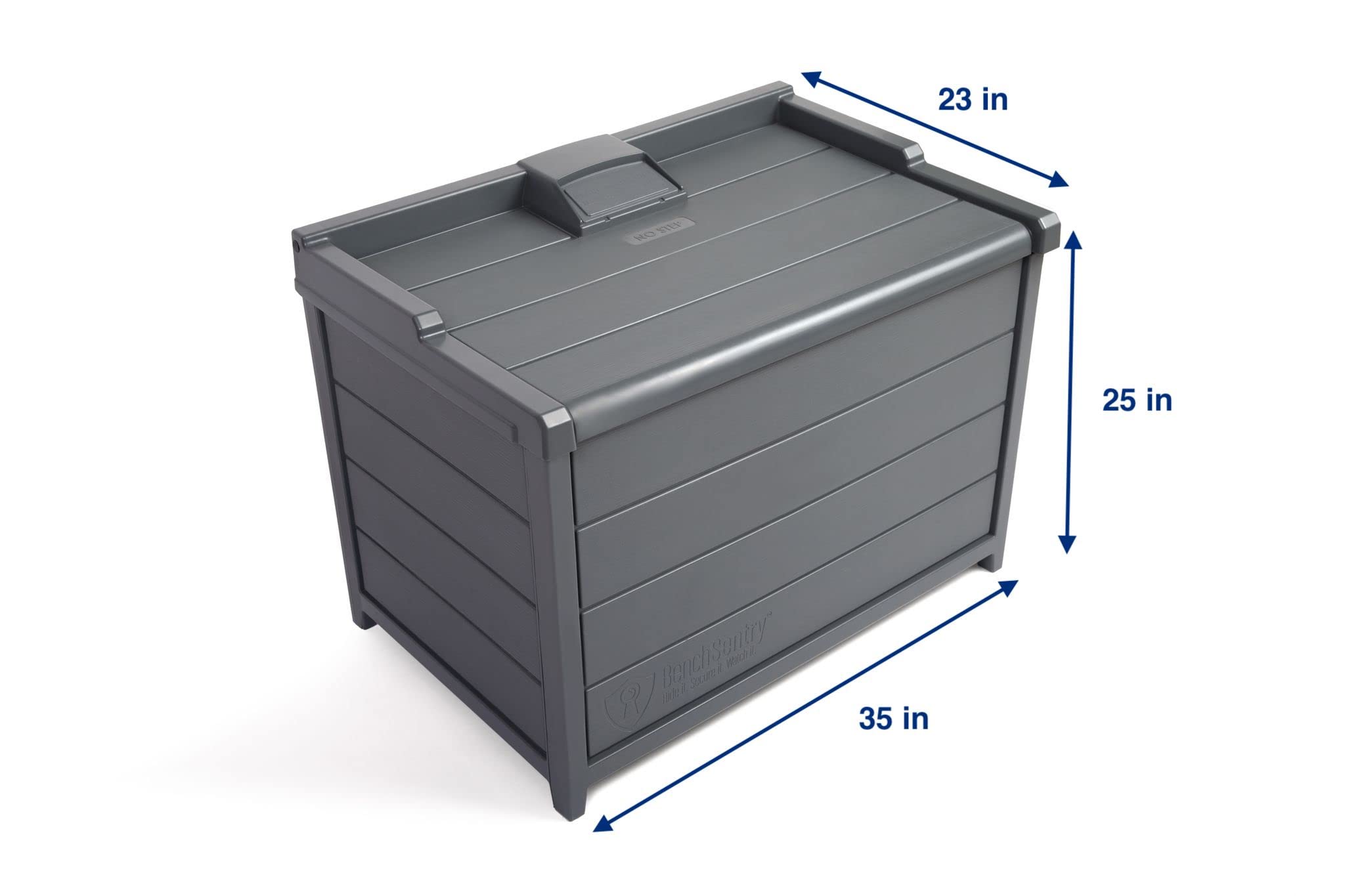 Genie Slate BenchSentry Connect Outdoor Package Delivery Box - Secure Parcel Drop Box for Porch, Yard & Front Door - Perfect for Online Shopping & Contactless Deliveries