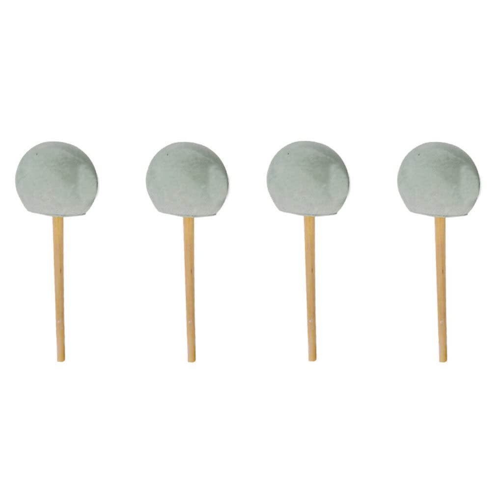 Mipcase 4pcs Small Animal Chew Toys - Hamster Molar Stone, Lollipop Lava Block Teeth Grinding Treat with Wood Sticks for Parrots, Chinchillas, Rabbits (Sky-Blue) - Perfect for Cage Enrichment & Dental Health