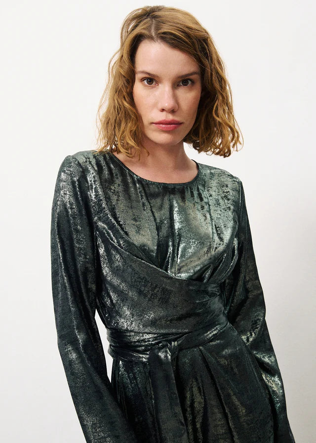Elegant Clarine Long Dress in Green - Perfect for Weddings, Parties & Formal Events