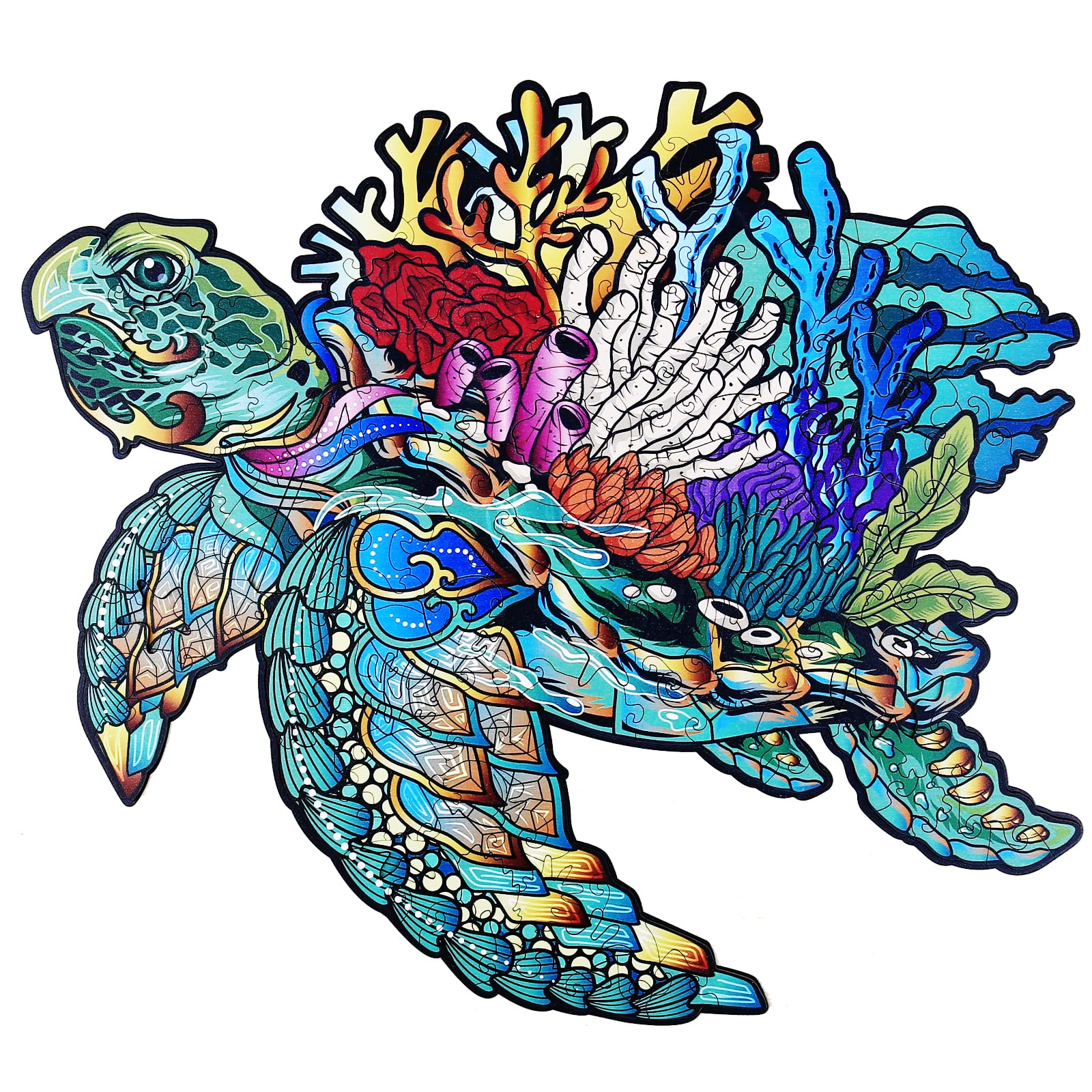 Premium Wooden Jigsaw Puzzles - Sea Turtle Animal Puzzle for Adults & Kids (500 Pieces) | Unique Interlocking Pieces, Challenging Family Board Game | Perfect Gift for Birthday, Christmas & Home Decor
