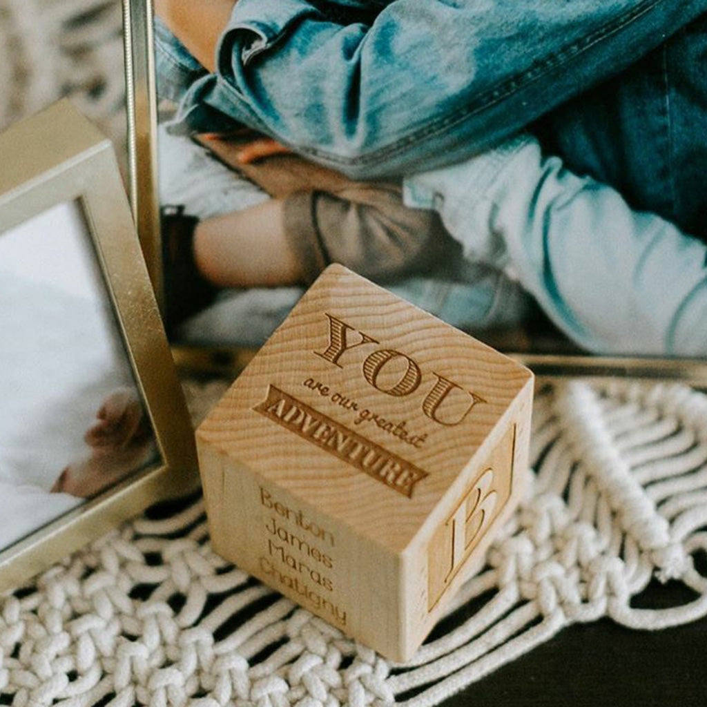 Personalized Wooden Baby Boy Birth Keepsake Block - Custom Name, Date & Weight - Perfect for Newborn Gifts, Nursery Decor & 1st Birthday Presents