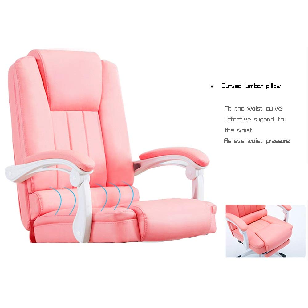 Premium Ergonomic Leather Gaming Chair with Adjustable Footrest & High Back Recliner - 330 lbs Weight Capacity - White Executive Office Chair for PC Gaming, Work & Home Office Comfort