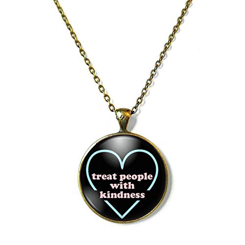 Death Devil Be Kind Necklace - Motivational Inspirational Jewelry with 'Treat People with Kindness' Message - Choose Be Kind Jewelry for Daily Encouragement & Positive Vibes - Perfect for Gifts, Self-Love, and Spreading Kindness