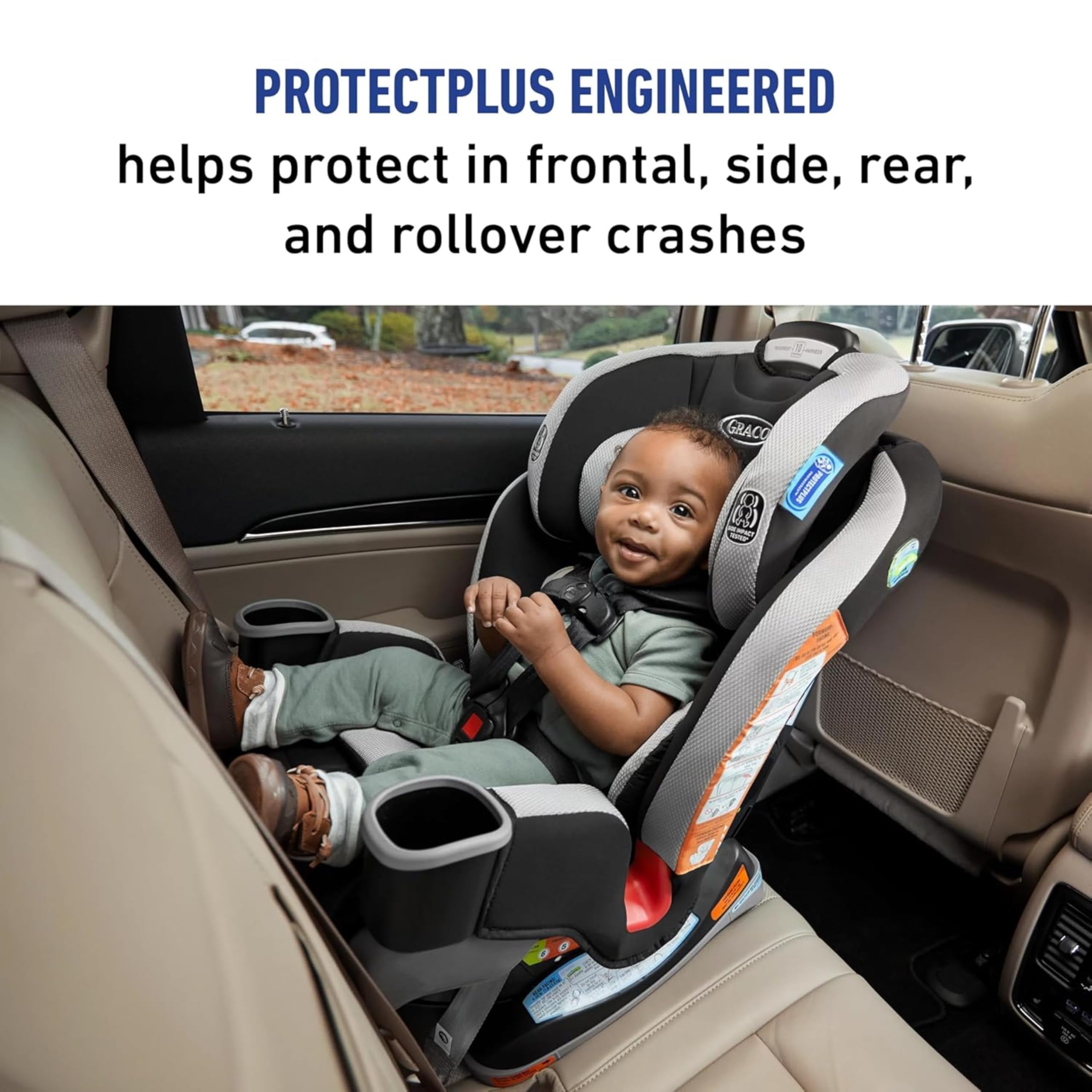 Graco Extend2Fit 3-in-1 Convertible Car Seat - Rear Facing, Forward Facing & Booster Seat | Grey | Safe & Comfortable for Toddlers to Big Kids | Perfect for Long Road Trips & Daily Commutes