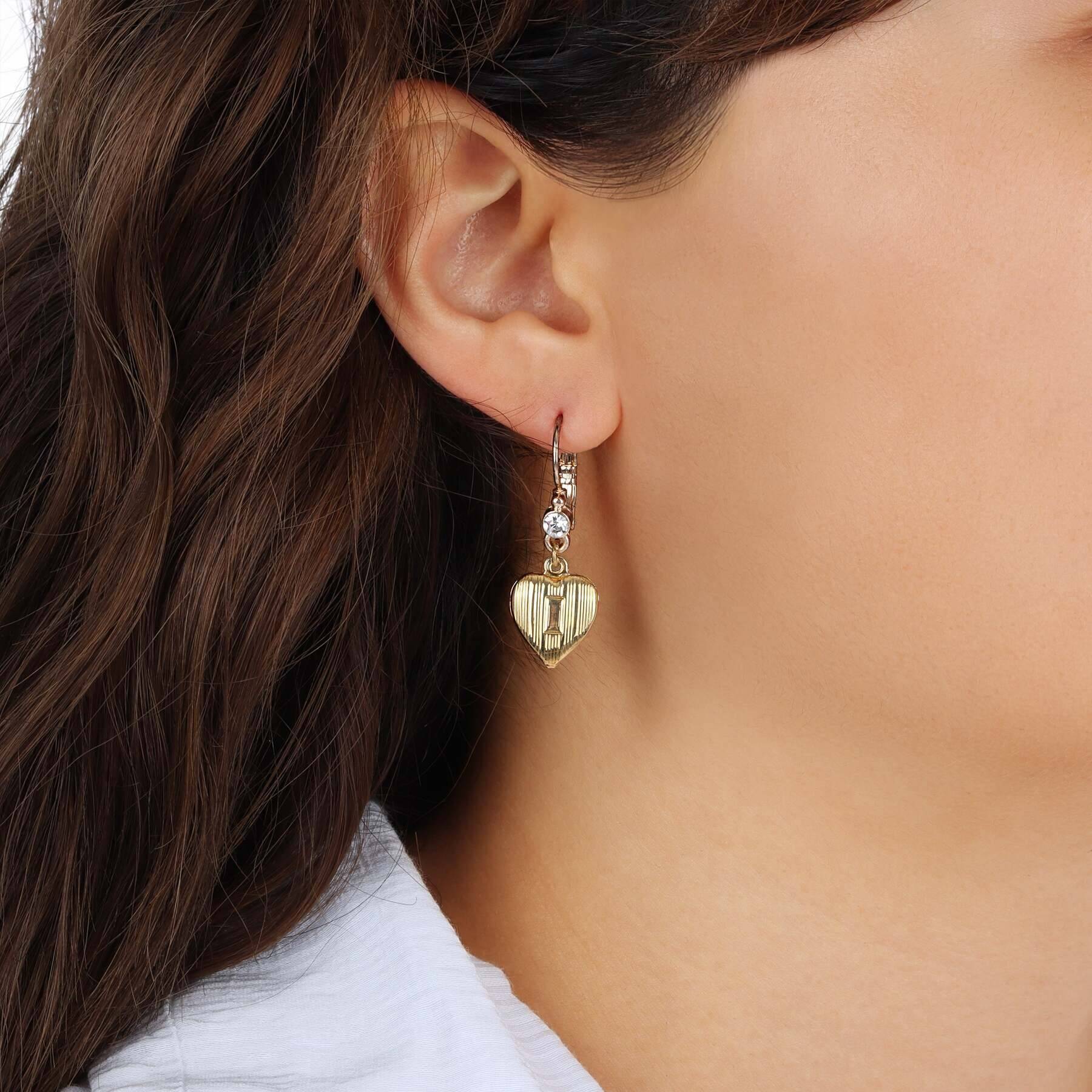1928 Crystal Heart Drop Earrings - Vintage Inspired Dangle Earrings for Women, Elegant Gift for Valentine's Day, Anniversary & Special Occasions