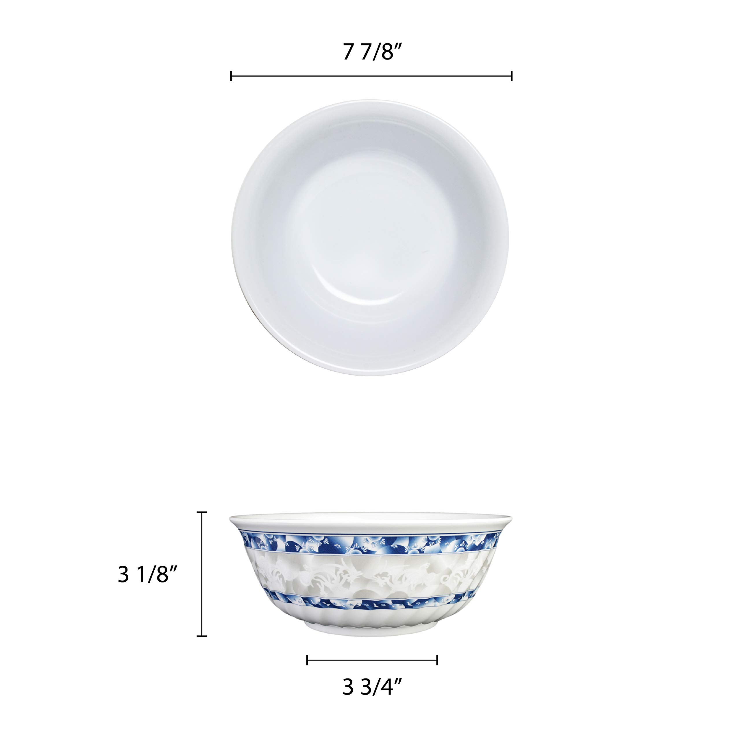 Premium Blue Dragon Melamine Dinnerware Set - 8