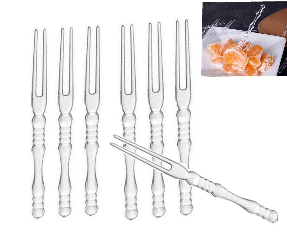 Disposable Plastic Fruit Forks - 400PCS Mini Appetizer Forks Set for Cocktails, Desserts, Parties & Picnics | Bistro-Style Tasting Forks for Cakes, Fruits & Finger Foods
