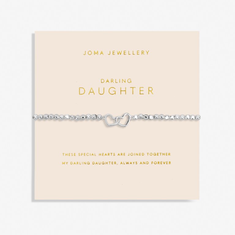 Joma Jewellery Bracelet - Forever Yours Darling Daughter Sterling Silver Gift for Women | Perfect Birthday, Mother's Day & Graduation Present for Daughter, Mom, Sister