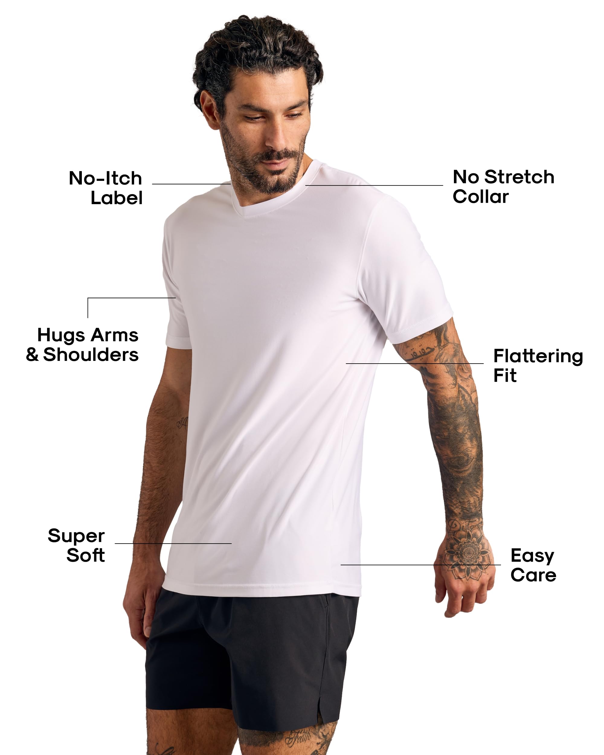 True Classic Men's Workout Shirts - Lightweight Quick-Dry Gym Tees for Training & Running
